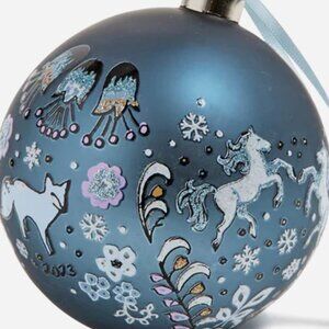 NWT 2023 Vera Bradley Christmas Ornament | Enchantment Blue